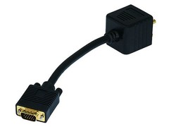 Video Splitter – VGA(HD15) Male to VGA(HD15) Female / DVI-A Female 2517