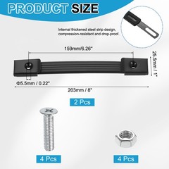 2 Pieces 8 Inches Speaker Cabinet Strap Handles Pull for Speaker Case Black
