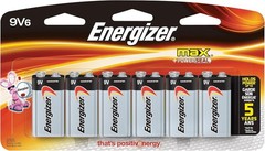 9V Alkaline Batteries, 6 Count