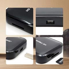A28D USB SD MMC VGA AV YPbPr Multi TV Media Player + IR Fernbedienung 1080pi5