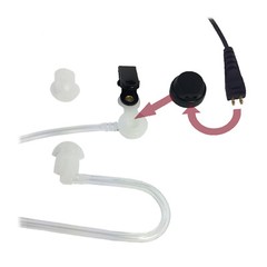 2x Acoustic 3.5mm Listen-Only Earpiece for Speaker Mics Motorola, Kenwood & More