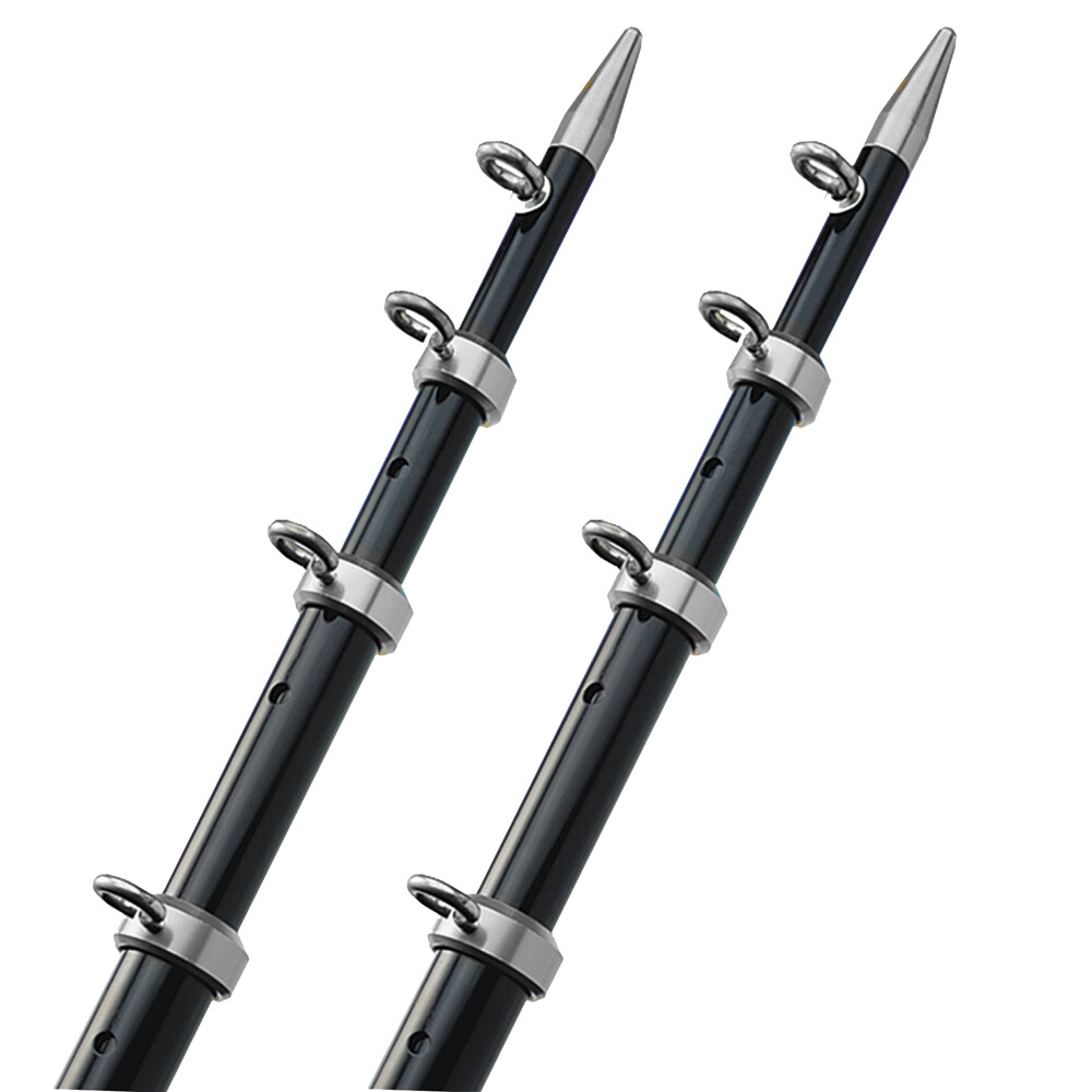 TACO 15′ BLACK/SILVER 1-1/2″ OUTRIGGER POLES HD
