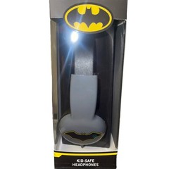 Batman DC Comics Headphones Kid Safe Adjustable Headband 3-9 yr [NEW] Sealed