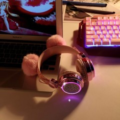 Color Changing Wireless Bluetooth Headphones for Kids, LED Light Up, 10 Hours Pl