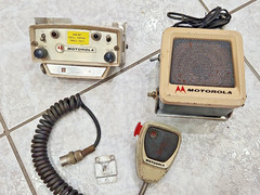 VINTAGE MOTOROLA RADIO SET FOR ANTIQUE POLICE CAR/FIRE TRUCK RESTORATION ADAM 12