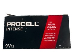 12 Duracell Procell Intense 9 Volt 9v Alkaline Batteries