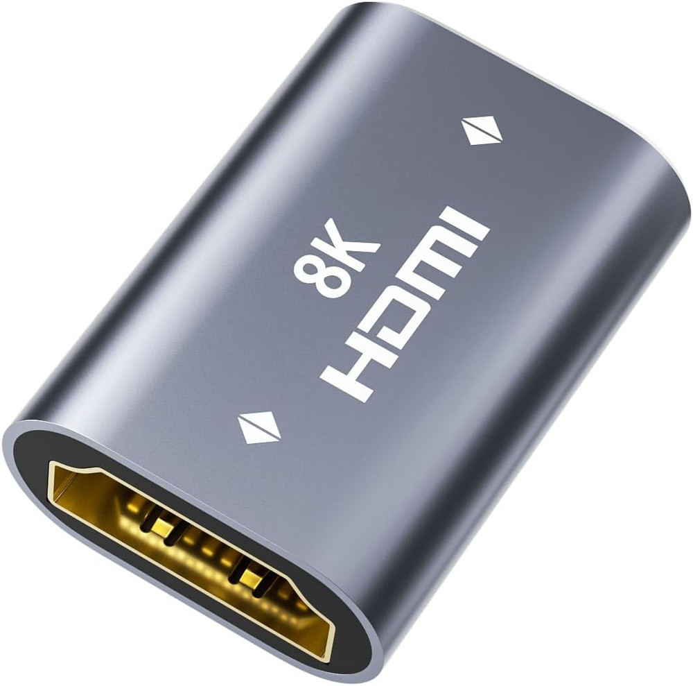 HDMI Coupler 8K Female to Female Connector, 1 Pack HDMI 2.1 Aluminum Adapter, Su