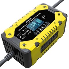 12V 6A Smart Car Battery Charger Pulse Repair for AGM LiFePO4 Motorcycle SUV