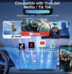 AI Box Wireless CarPlay & Android Auto Adapter – Built-in Netflix YouTube TikTok