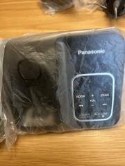 Panasonic Cordless Phone with Answering Machine, Advanced Call Black 2 Handsets