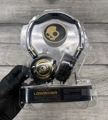 New Skullcandy Lowrider On Ear 40mm Headphones Foldable Liteweight Black & Gold