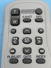 JVC Camcorder Remote Control / RM-V750U / with Battery / Used /Made in Indonesia