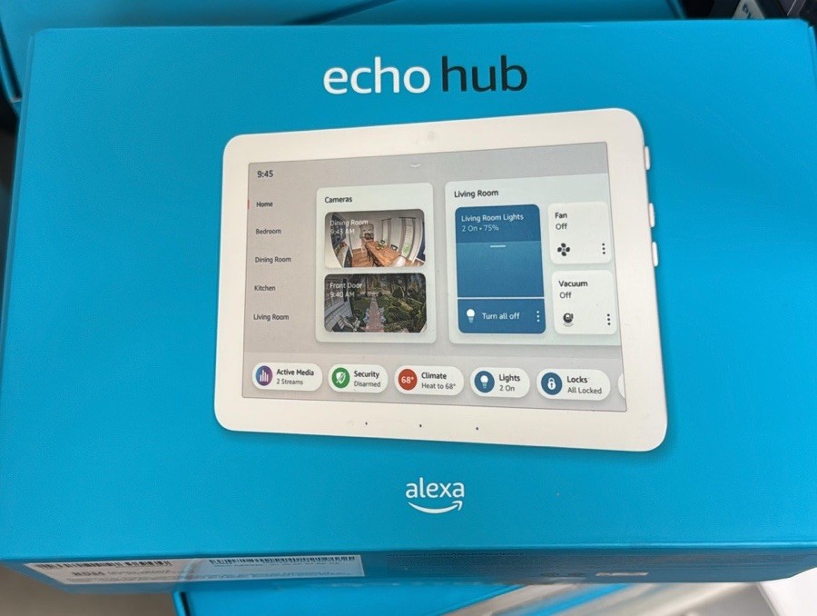 Amazon Echo Hub 8″ Smart Home Control Panel with Alexa White Model G6A87E NEW