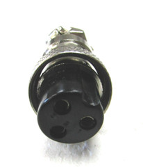 Vanco CBC3X CB Radio Microphone 3 Pin Female Panel Jack Replacement Chrome Kit