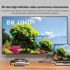 2 Pack 8K DisplayPort Male to Male Adapter 180 Degree DP Connector for TV