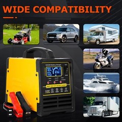 12V & 24V Car Battery Charger Heavy Duty, 0-15A Automatic Battery Maintainer