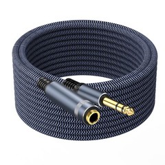 1/4″ Male to Female Stereo Headphone Extension Cable – 15ft, Grey