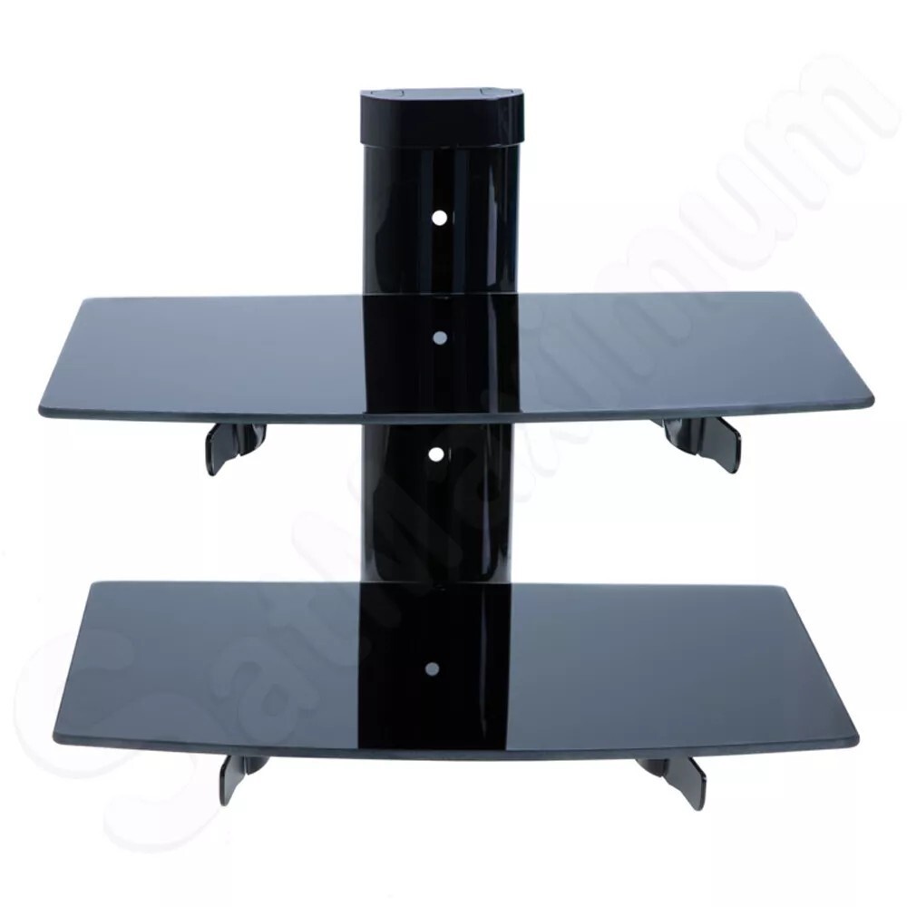 Adjustable Dual Shelf Wall Mount Bracket for TV Component Cable Box Console DVD