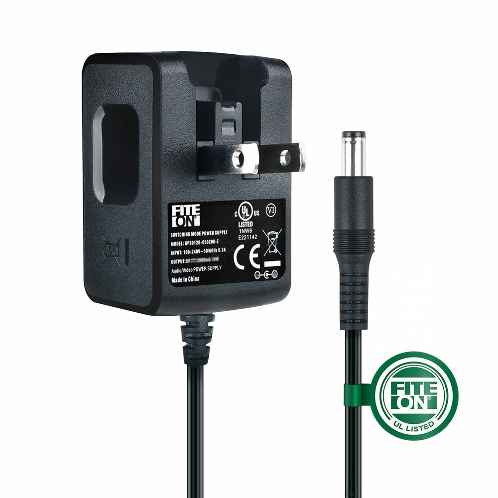 UL 5ft AC Adapter for 2019 Newest Unblock Tech UProS I 9 UBOX Gen7 TV Power PSU