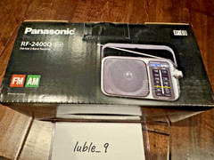 New Panasonic RF-2400D AM/FM Portable Radio Battery or AC Emergency Radio Silver