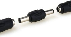 5.5mm x 2.1mm DC Power Connector Adapter Male to Male Led Strip CCTV Lot