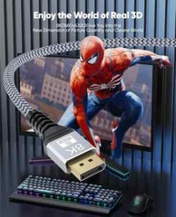 UHD 8K DisplayPort 10FT Cable 8K@60hz, 4K@144hz32.4Gbps, HDR, HBR3 DP to DP N147