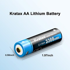 Kratax 1.5V USB AA AAA Rechargeable Li-Ion Batteries AA AAA Lithium Batteries