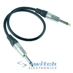 6.35mm Mono to Jack Plug Audio Instrument Lead Cable 1m 2m 3m 5m