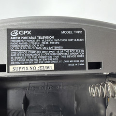 GPX Mini CRT TV 5″ Portable B&W Retro Gray TVP2CT Works! See Video!