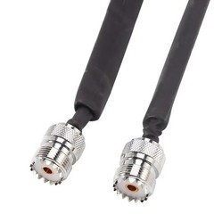 Metal+Plastic Door Pass Through Flat RF Coaxial Cable UHF Female 12Inch 50 Ohms