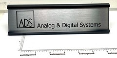 ADS Speakers Desk Sign – Custom Made Aluminum Reversible Black / Silver
