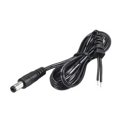 uxcell 2pcs 1.2M/4FT 4.0mm x 1.7mm 2A Male Plug DC Power Adapter black