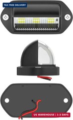 JEDEW 2 PACK License Plate Light, 12V 6-SMD LED License Plate Lamp Taillight for
