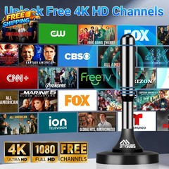 2026 Digital TV Antenna for Smart TV Indoor 360° Long Range Reception for Local