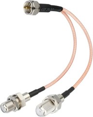 F-Type RG6 Splitter Coax Cable, 75Ohm 3 Way Splitter Combiner for TV Antenna