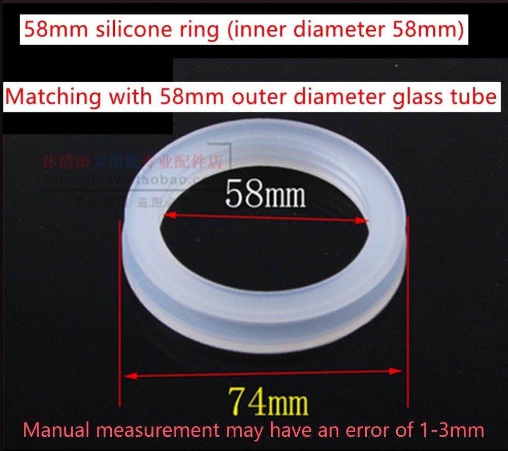 20pcs 58mm silicone gel sealing O ring for solar water heater vacuum tube #DD