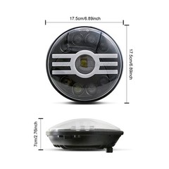 New Pair 7in Round Led Headlights High Low Beam Fit 2003-2007 Jeep Liberty