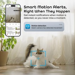 Geeni Orbit 2K PTZ Indoor Smart Security Camera Auto Tracking WiFi Night Vision