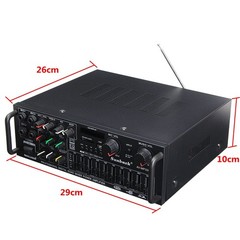 2000W 2CH bluetooth Power Amplifier Stereo Receiver Home Theater Audio Amp US