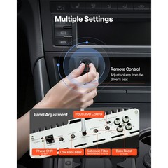 Uimoso Monoblock Car Audio Amplifier 1200W RMS Class D 1 Ohm Power Compact Amp