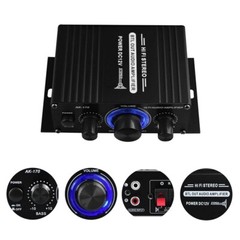 400W 12V 2 Channel Powerful Stereo Audio Power Amplifier HiFi Bass Amp Car Home