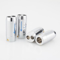 4pcs 46mm Aluminium HiFi Speaker Pants Y Splitter for RCA Bi-Wire Cable DIY