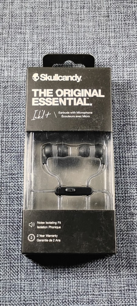 Skullcandy Ink’d+ Plus Wired Earbuds w/ Mic – The Original Essential (BLACK)