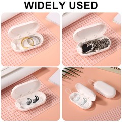 2 Pcs Earplug Cases, Ear Plug Holder Cases Only 1 Count (Pack of 2), White