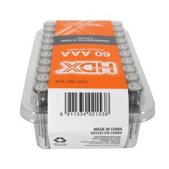 AAA Alkaline Battery 60-Pack , Stainless steel cover , lasts up to 10-years