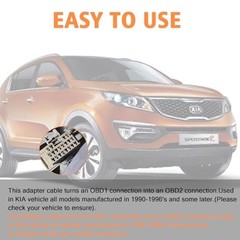 OBDI to OBDII Diagnostic Cable for KIA Vehicles 20Pin Obd1 to 20pin for KIA