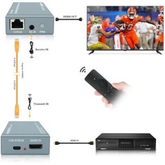 HDMI Extender up to 200ft over Cat5 Cat6 Ethernet Network LAN Cable 60m 1080P