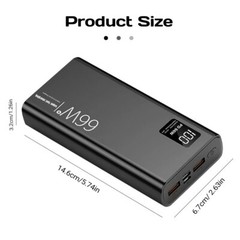 Power Bank Super Fast Charging Large Capacity Portable LED Light for Cell Phone