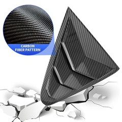 Chrome Carbon Fiber Style Car Rear Side Louvers Window Trim Panel for Subaru