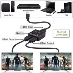 HDMI 2.0 HDTV Switch Switcher Splitter Bi-Direction Hub HDCP 2×1 1×2 In Out 4K